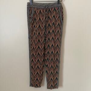 Ella Moss Casual Chevron Multicolor Pants Medium